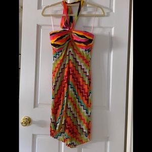 Ginger and Java Bohemian Chic Dress Halter, Chevron pattern, Wore once  L $29